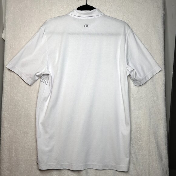 Travis Mathew Polo Shirt Men's Medium Over the Fence Chest Stripe Golf Polo - Picture 6 of 14